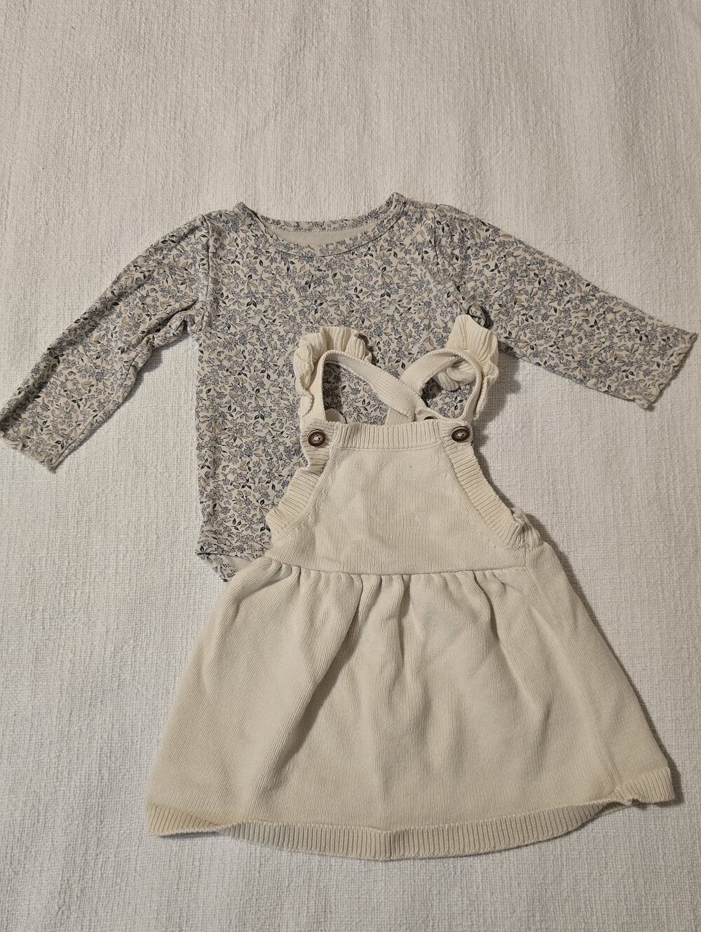 100% Cotton Floral Baby Bodysuit and Dress
